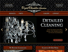 Tablet Screenshot of crystalchandelierservices.com